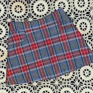 Frederick’s of Hollywood plaid mini skirt